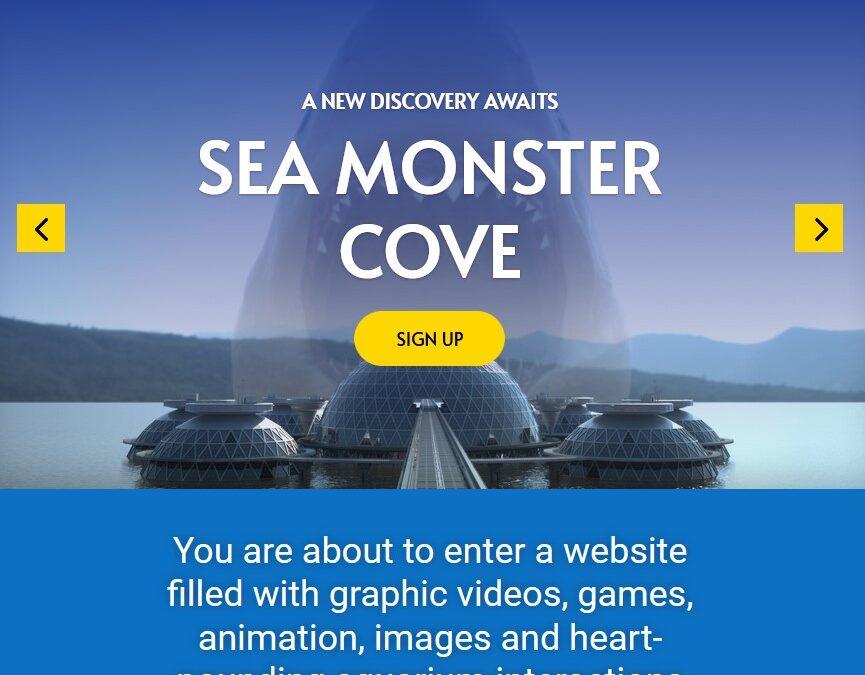 Sea Monster Cove Website – Scheduled to Open August 26, 2020